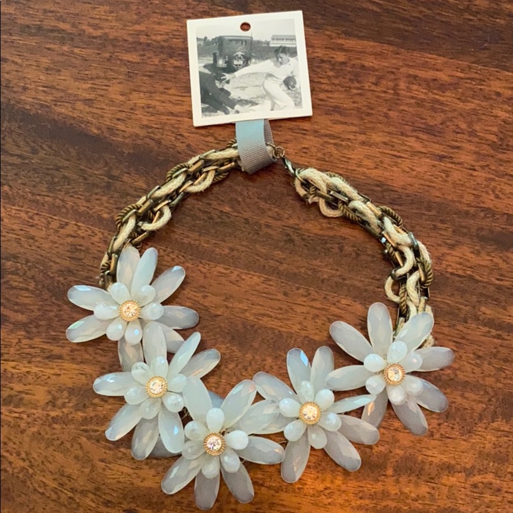 Anthropologie Flower Necklace